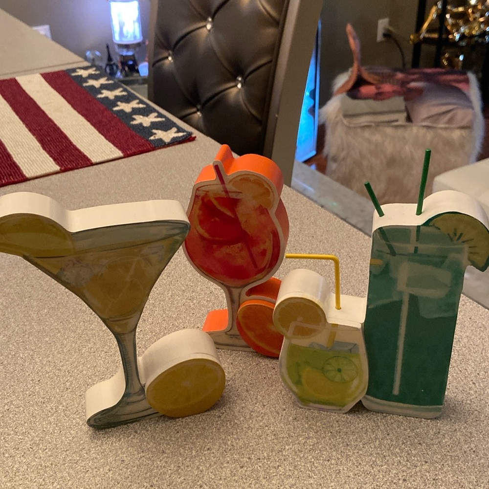 Three cocktails decoration